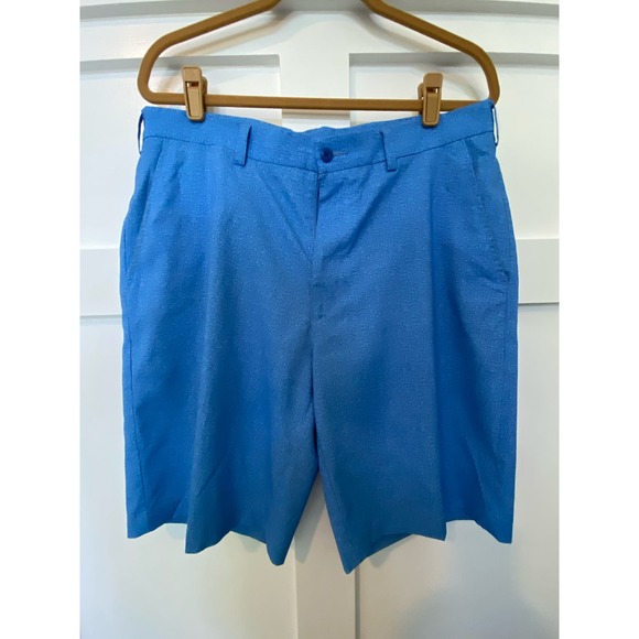 PGA Tour Men's Blue Golf Shorts - Size 34, Flat Front Chino Style MS15 - Picture 2 of 7